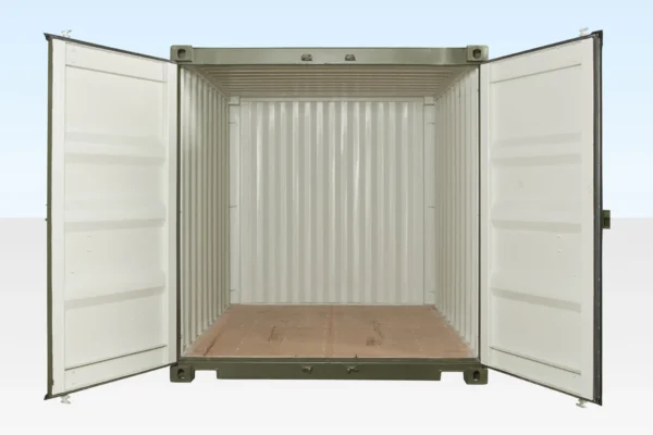 10Ft X 8Ft Shipping Container (One Trip) - Green - Image 3